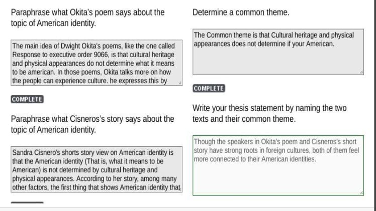 Paraphrase What Okita’s Poem Says About The Topic Of American Identity.